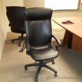 Black Leather High Back Executive Meeting Chair